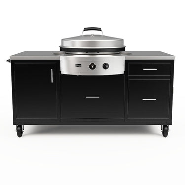 EVO Onyx Grill Cart W/Affinity 30G Flattop Propane Gas Griddle - 10-0055-LP